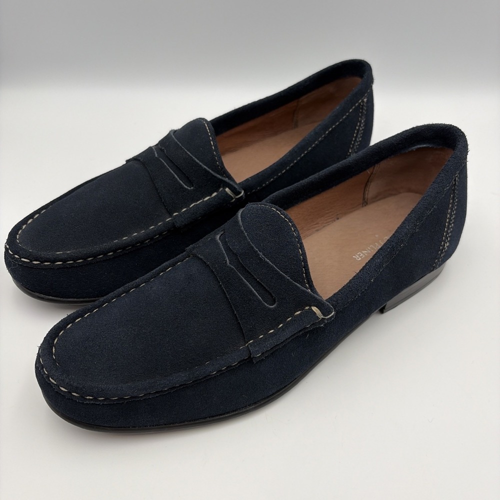 Donald Pliner Igor Men's Sz 10.5 M Navy Suede Leather Driver‎ Loafer
